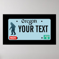Oregon Sasquatch License Plate
