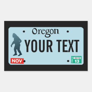 Oregon Sasquatch License Plate Sticker