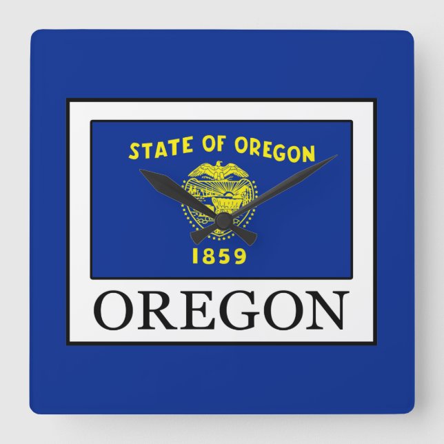 Oregon Square Wall Clock (Front)