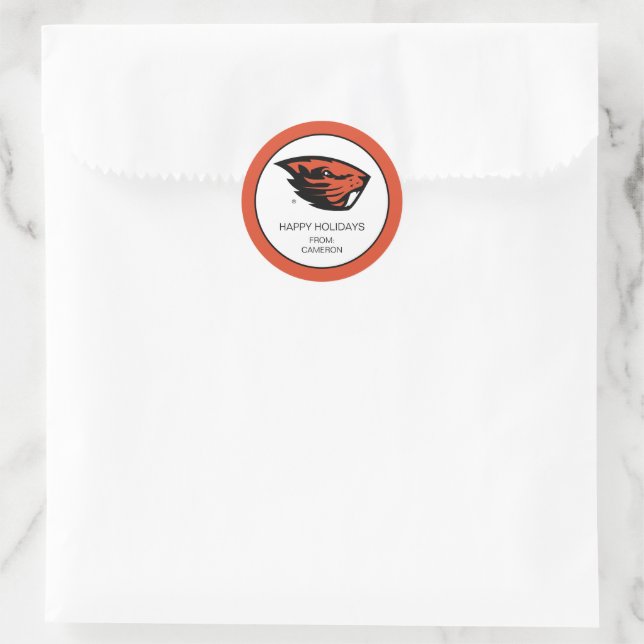 Oregon State Beavers | Beaver Head Classic Round Sticker (Bag)