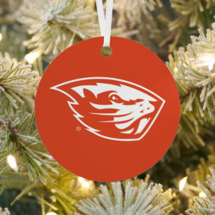Oregon State Beavers   Beaver Head Metal Ornament