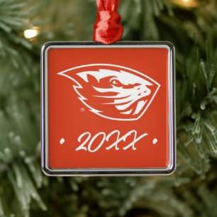 Oregon State Beavers   Beaver Head Metal Ornament