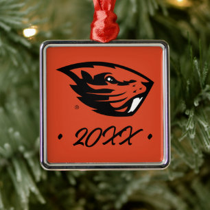Oregon State Beavers Beaver Head Metal Ornament