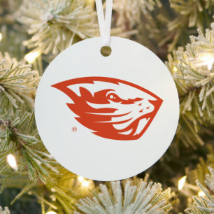 Oregon State Beavers   Beaver Head Metal Ornament