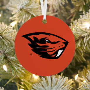 Oregon State Beavers   Beaver Head Metal Ornament