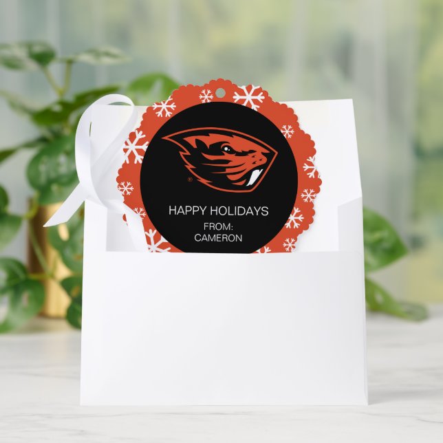 Oregon State Beavers | Beaver Head Ornament Card (Envelope)