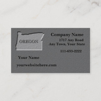 Oregon State Business card carved stone look
