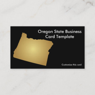Oregon State Carte de visite Metallic Gold