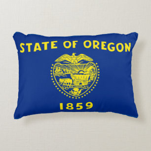 Oregon State Flag Accent Pillow