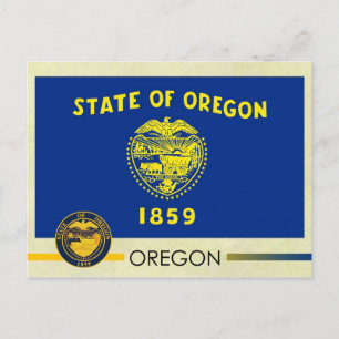 Oregon State Flag and Seal Postcard