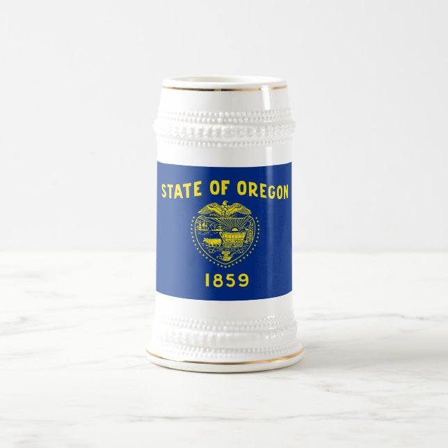 Oregon State Flag Beer Stein (Center)