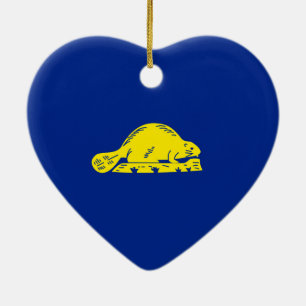 Oregon State Flag Design Ceramic Ornament