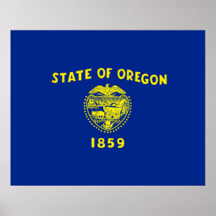 Oregon State Flag Design Poster