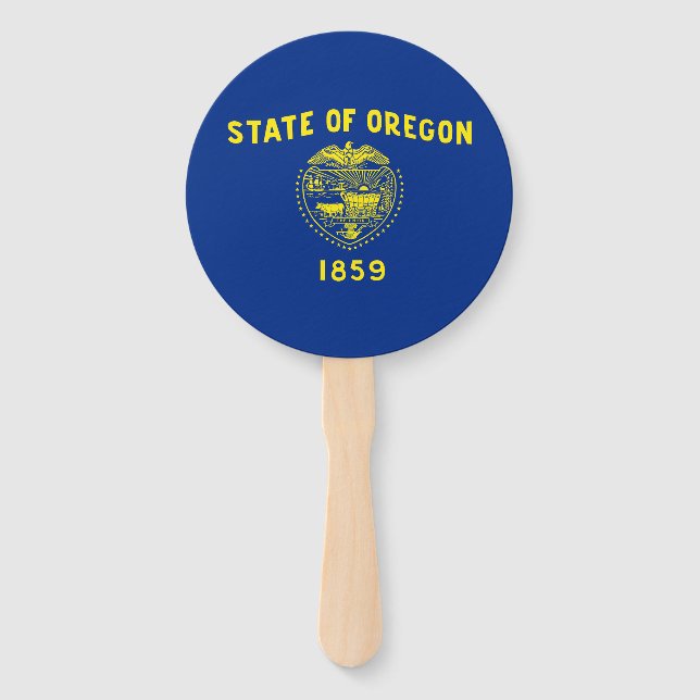 Oregon State Flag Hand Fan (Front)