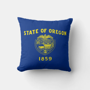 Oregon State Flag Throw Pillow