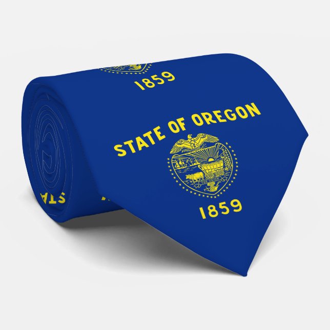 Oregon State Flag Tie (Rolled)