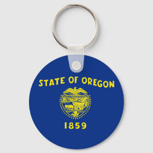oregon state flag united america republic symbol keychain