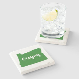Oregon State Green Stone Coaster