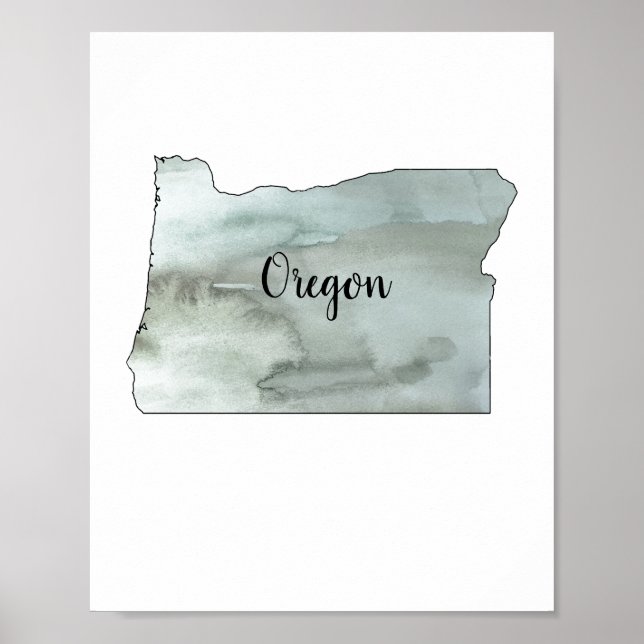 Oregon State Illustration Poster (Front)
