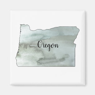 Oregon State Illustration Poster Magnet