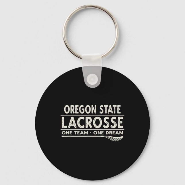 Oregon State Lacrosse One Team One Dream  Keychain (Front)