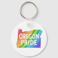 Oregon State Map Illustration RAINBOW PRIDE