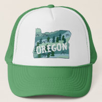 Oregon State Map Illustration