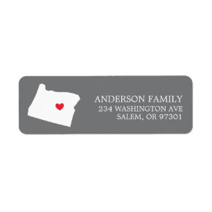 OREGON State   Moving Return Address Label