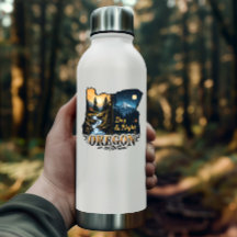 Oregon State Sticker | Day & Night Landscape Art