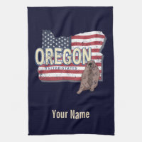 Oregon State United States Retro Map USA Souvenir