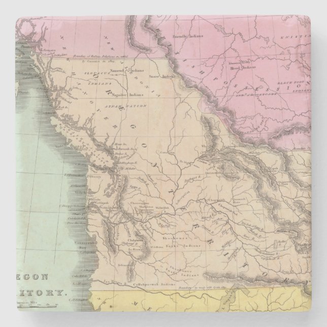Oregon Territory Stone Coaster (Front)