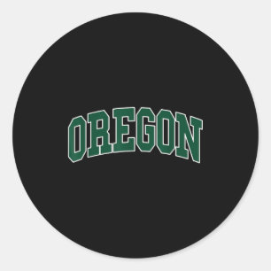 Oregon - Throwback Design - Clic Classic Round Sticker
