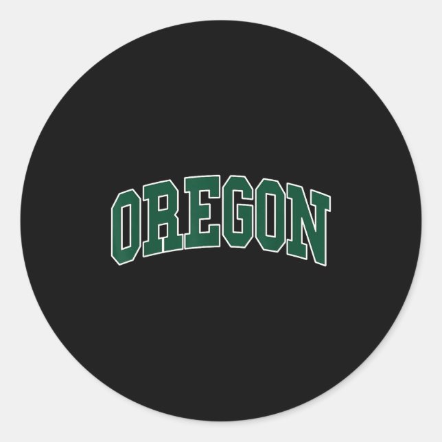 Oregon - Throwback Design - Clic  Classic Round Sticker (Front)