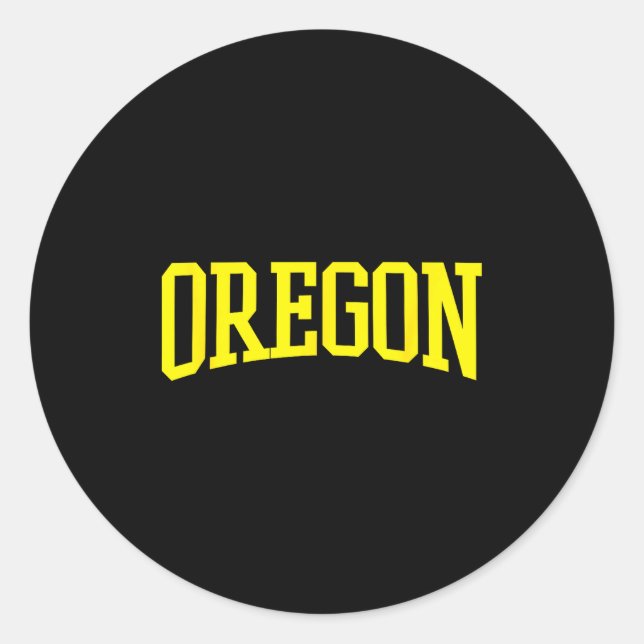 Oregon - Throwback Design - Clic  Classic Round Sticker (Front)