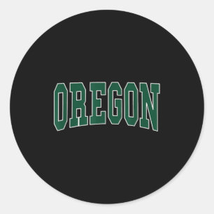 Oregon - Throwback Design - Clic  Classic Round Sticker
