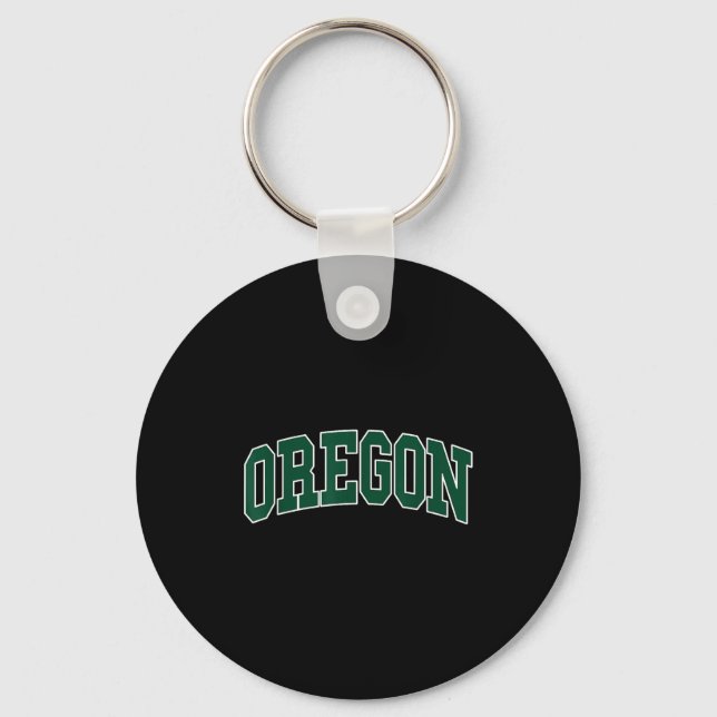 Oregon - Throwback Design - Clic  Keychain (Front)