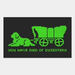 Oregon Trail Newfoundland dysentary Style Sticker