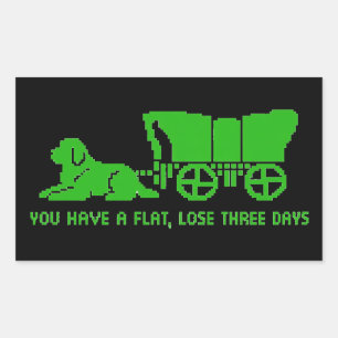 Oregon Trail Newfoundland flat newf Style Sticker