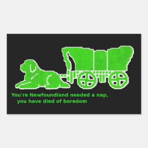 Oregon Trail Newfoundland napper Style Sticker