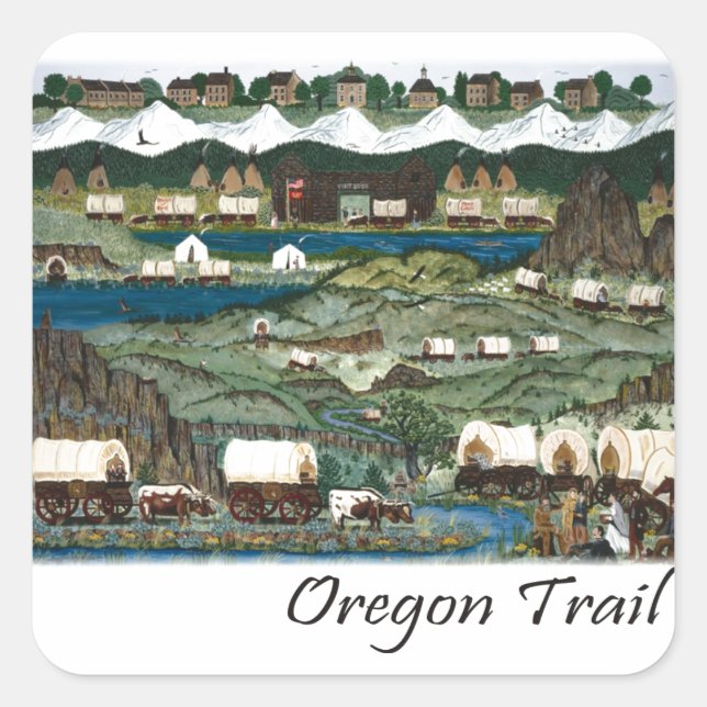 Oregon Trail Square Sticker (Front)