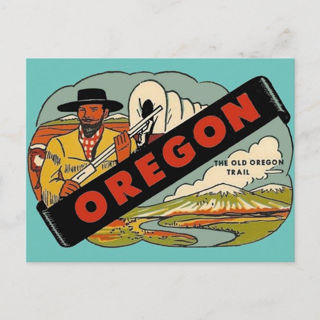 Oregon Trail Travel Postcard (Front)