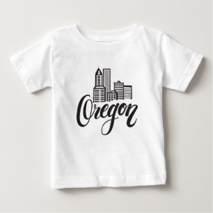 Oregon Typography Design Baby T-Shirt