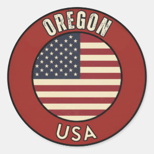 Oregon United States of America Classic Round Sticker