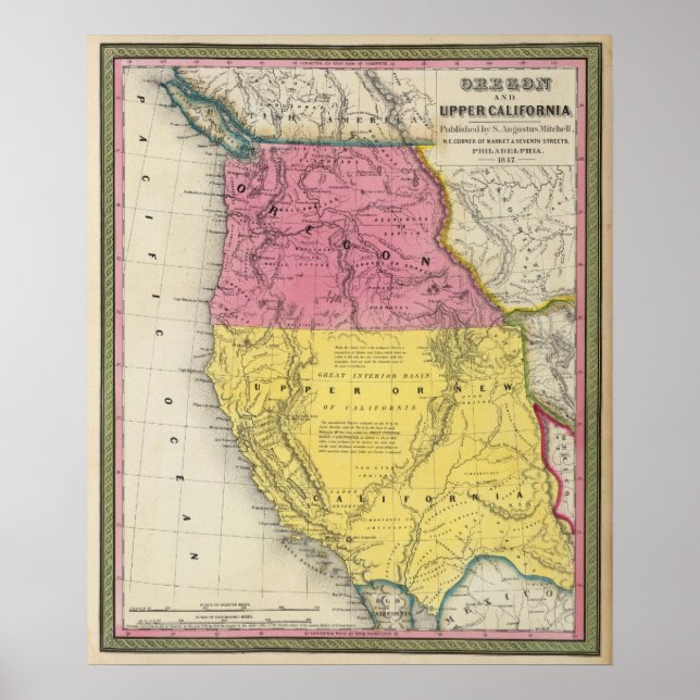 Oregon & Upper California Poster (Front)