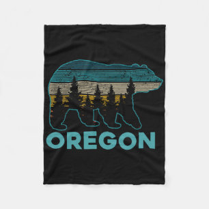 Oregon Usa Grizzly Bear Souvenir  Fleece Blanket