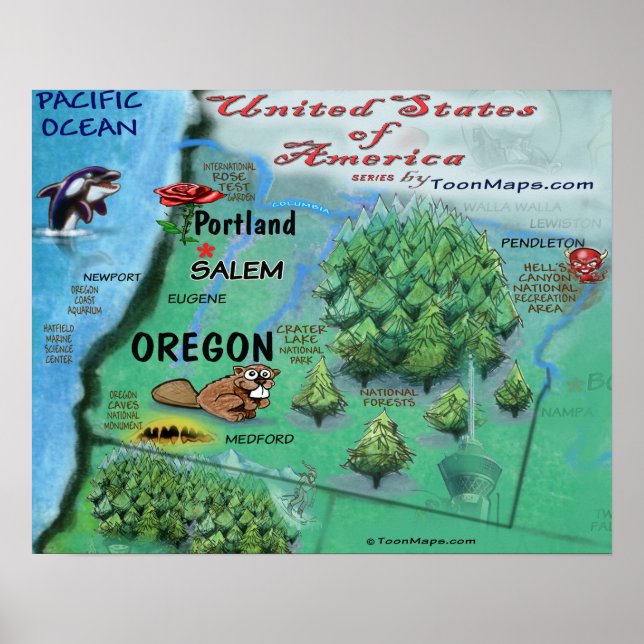 Oregon USA Poster (Front)