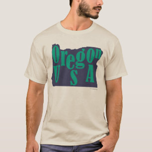 Oregon USA State Shape Travel T-Shirt