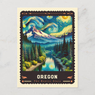 Oregon Vincent Van Gogh Inspired Postcard