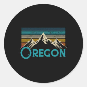 Oregon Vintage Souvenir  Classic Round Sticker