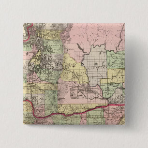 Oregon, Washington 2 Inch Square Button
